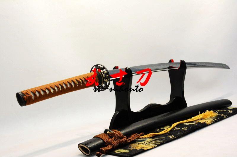 Handmade 1060 Carbon Steel Full Tang Unsharp Blade Japanese Iaido Training Katana Sword Tree Tsuba