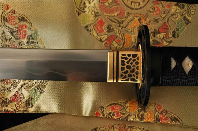 Clay Tempered Folded Steel Full Tang Blade Iron Tsuba Japanese Sword Katana