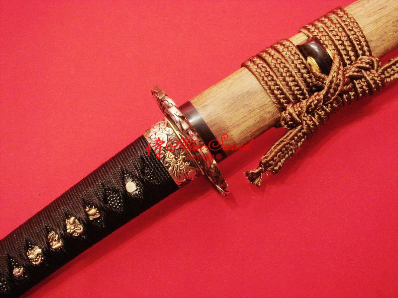 Clay Tempered Japanese Dragon Wakizashi Sword Sanmai Blade Class Polished Work