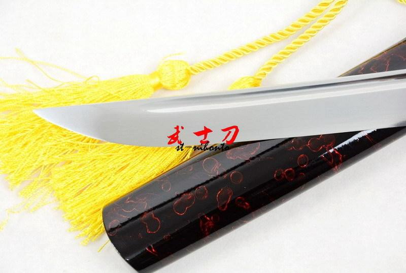 Handmade 9260 Spring Steel Full Tang Blade Japanese Green Katana Cyclone Tsuba Sword