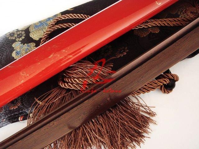 Hand Made Japanese Samurai Katana Dragon Tsuba Titanium Adsorb Folded Steelsword