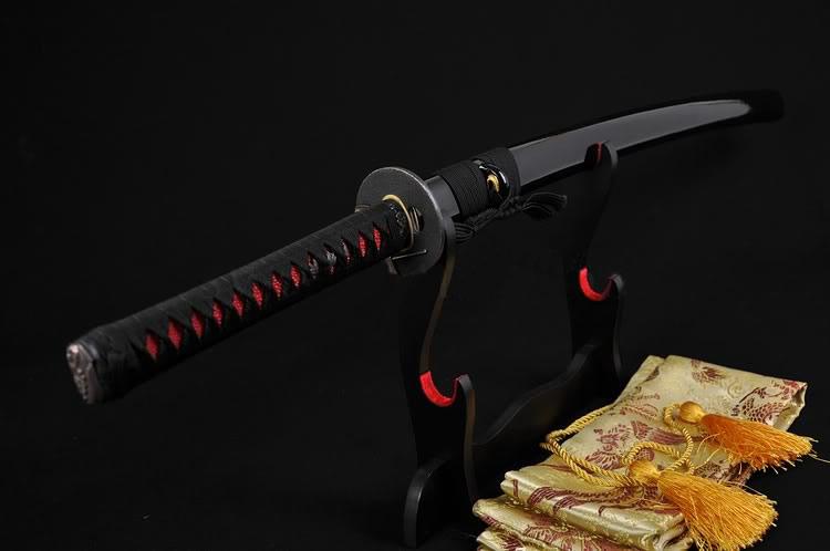 41 Inch High Quality Japanese Samurai Katana Sword Black Full Tang Blade Very Sharp