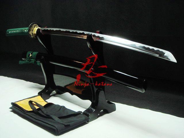 Hand Forged Japanese Samurai Katana Golden Dragon Tsuba Sharpened Blade