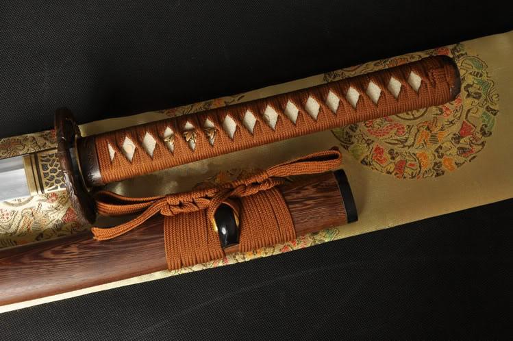 41 Inch Handmade Japanese Samurai Tiger Sword Katana Clay Tempered Full Tang Blade