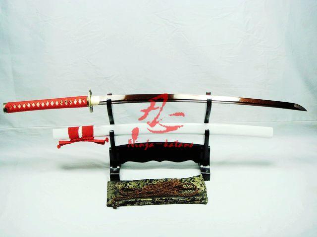Battle Ready Japanese Samurai Katana Titanium Adsorb Folded Steel Blade Sharpened Sword