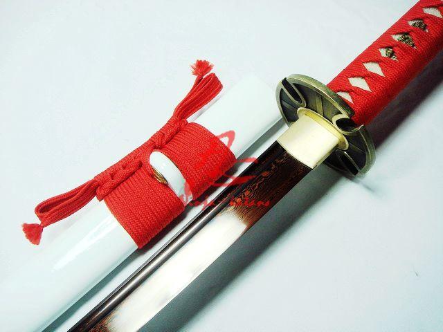 Battle Ready Japanese Samurai Katana Titanium Adsorb Folded Steel Blade Sharpened Sword