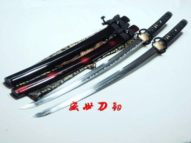 Hand Forged Clay Tempered Japanese Katana Musashi Tsuba Twins Iaido Sword