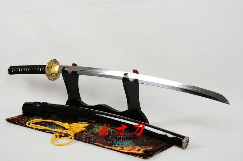 High Quality Clay Tempered T-10 Steel Full Tang Blade Katana Wave Theme Japanese Sword Choji Hamon