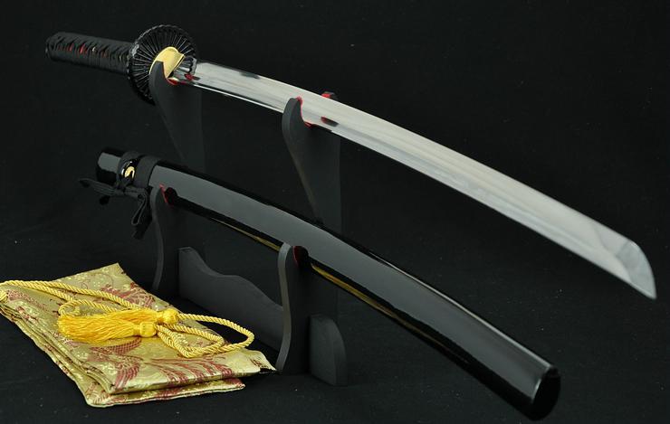 Hand Forged Japanese Samurai Sword Katana Wheel Tsuba Full Tang Sharp Blade