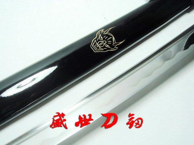 Handmade Black Kill Bill Katana Sword Sharpened Blade Can Cut Tatami