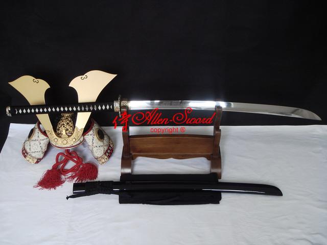 Hand Forged Japanese Naginata Sword Silver Dragon Tsuba Sharpened
