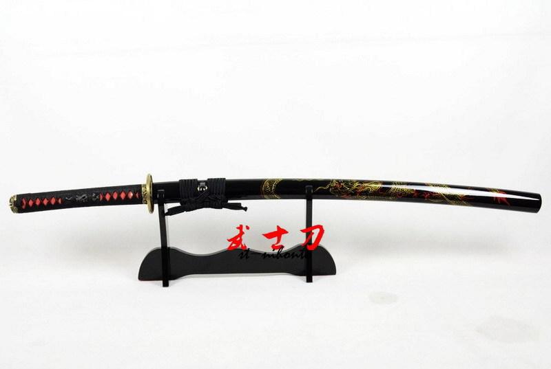 Handmade Japanese Battle Ready T-15 Steel Functional Katana Dragon Tsuba Full Tang Balde Sword