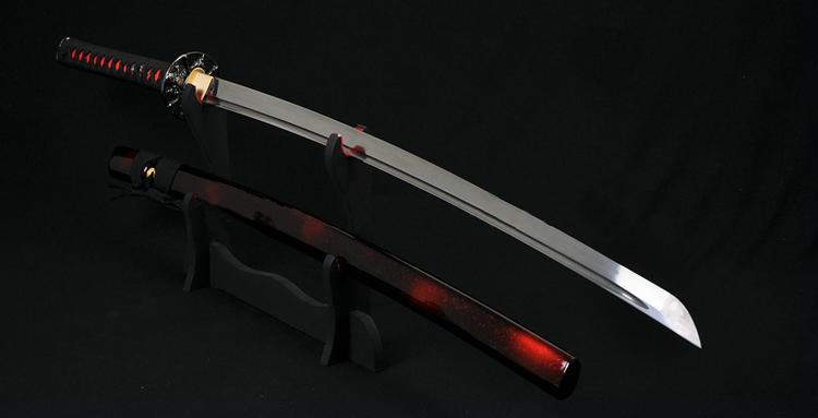 Handmade Japanese Samurai Functional Sword Katana Folded Steel Blade Skull Tsuba