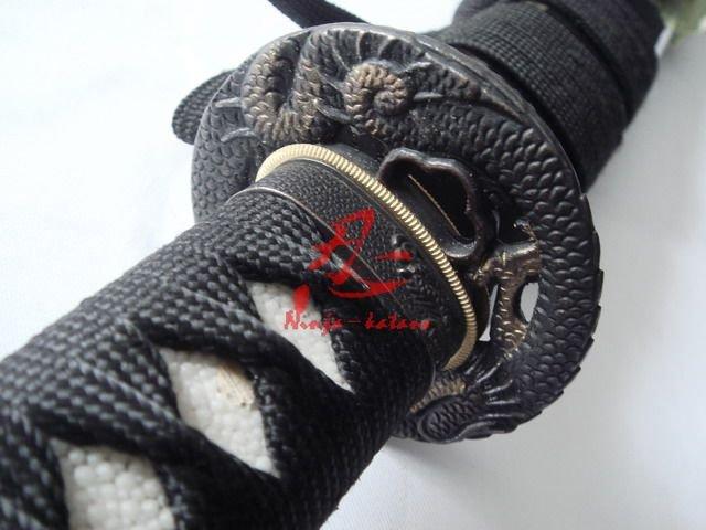 Handmade Japanese Katana Black Dragon Tsuba Sharpened
