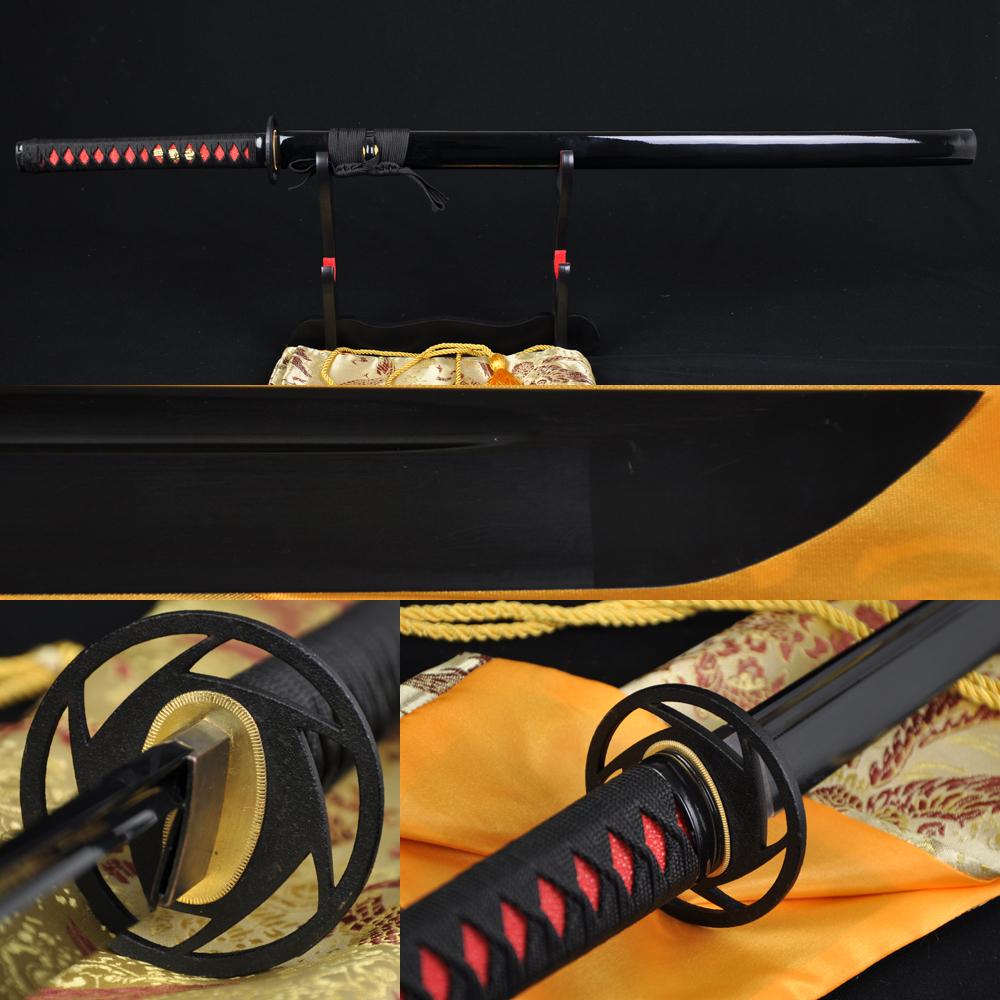 41 Inch Handmade Japanese Samurai Ninja Sword Black Full Tang Blade Very Sharp