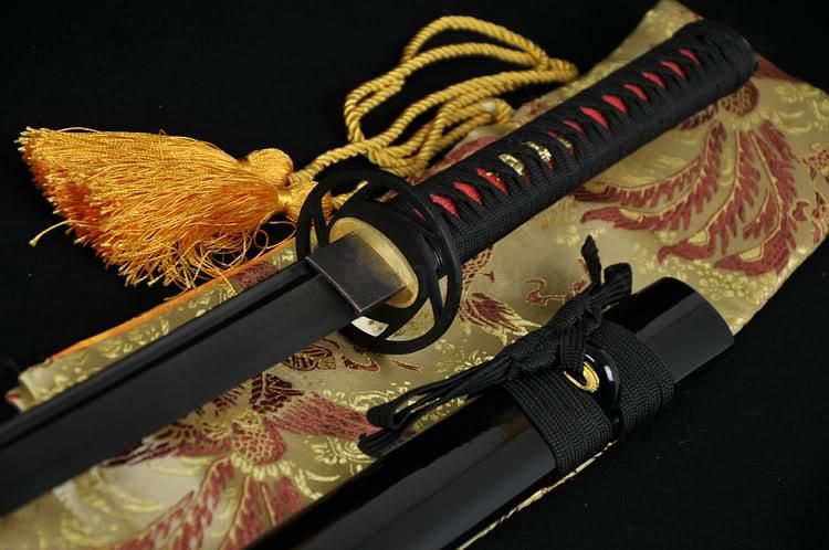 41 Inch Handmade Japanese Samurai Ninja Sword Black Full Tang Blade Very Sharp