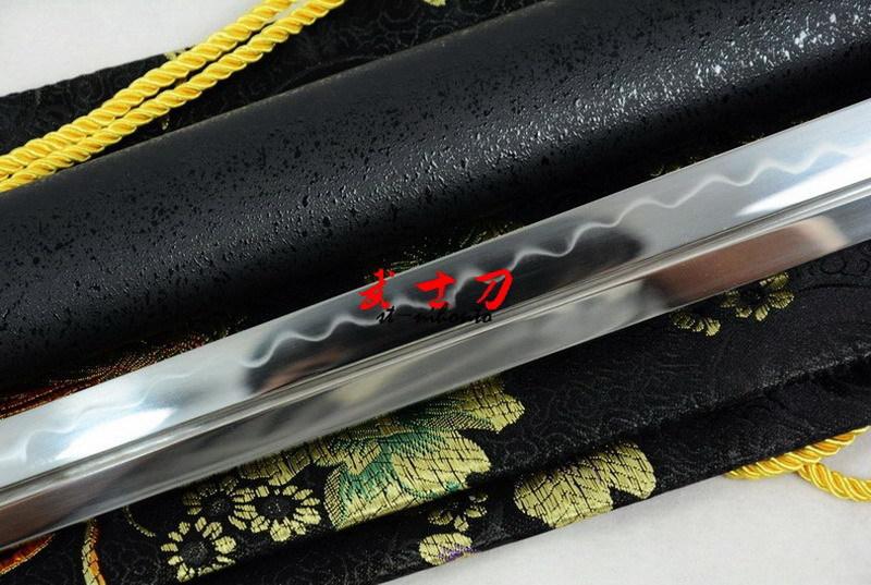 Clay Tempered Japanese Samurai Ninja Katana Wheel Tsuba Moroha-Zukuri Blade Sword