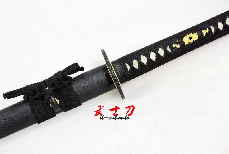 Clay Tempered Japanese Samurai Ninja Katana Wheel Tsuba Moroha-Zukuri Blade Sword