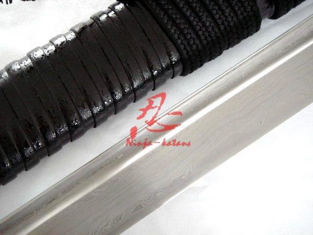 Dragaon/Tiger Square Tauba Ninja Sword Sharpend Blade Folded Steel