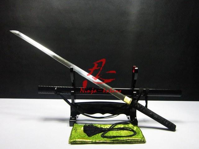 Battle Ready Clay Tempered Japanese Ninja Sword Sanmai Blade Razor Sharp
