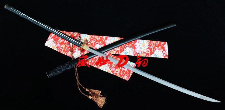 55.1"Japanese Nodachi Sword Clay Temepred T10steel Blade Ghost Tsuba 50cm Handle