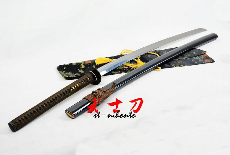 Clay Tempered T-10 High Carbon Steel Full Tang Balde Nodachi Katana Suguha Hamon Sword