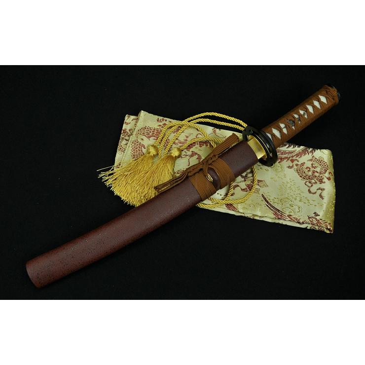20 Inch Hand Forged Japanese Samurai Tanto Sword Musashi Tsuba Full Tang Blade