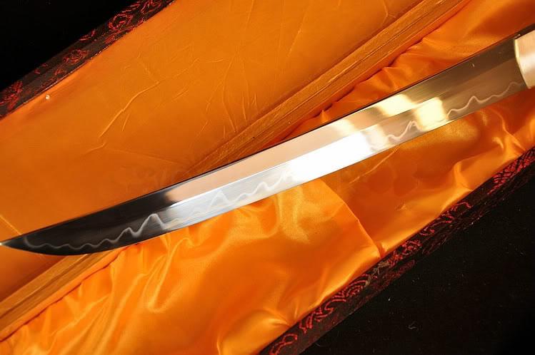 21 Inch High Quality Japanese Sword Tanto Clay Tempered Full Tang Blade Very Sharp