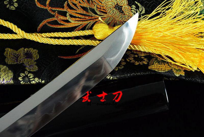 Clay Tempered Kobuse Blade Japanese Tanto Sword Handachi Koshira Fittings