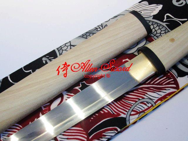 16.9 Inch Claytempered 1095 Steel Japanese Tanto Suguha Hamon Blade Sword Rikko Handle