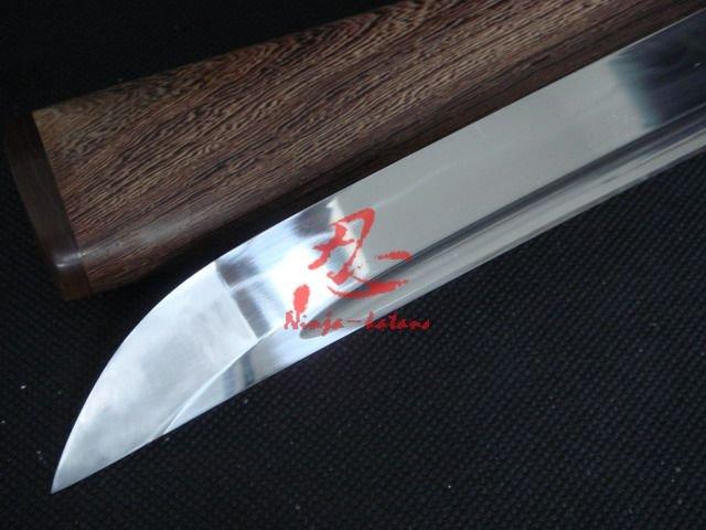 Handmade Clay Tempered Wakizashi Sword Fully Polished Blade Hualee Wooded Sheath
